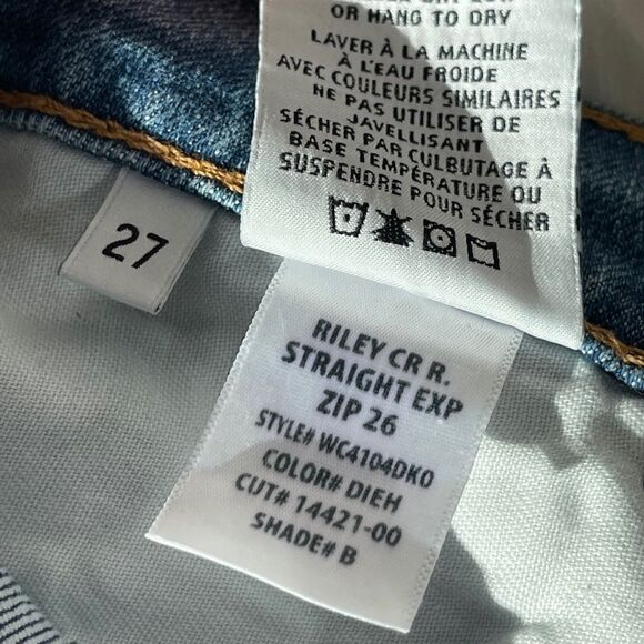 Hudson Riley Relaxed Straight Leg Ring Zip Crop Jeans Sz 27 - Picture 6 of 11